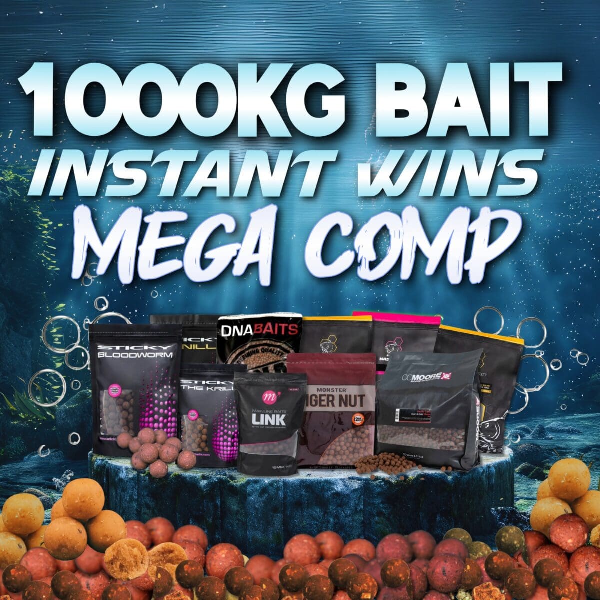 1 TONNE of BAIT - INSTANT WINS