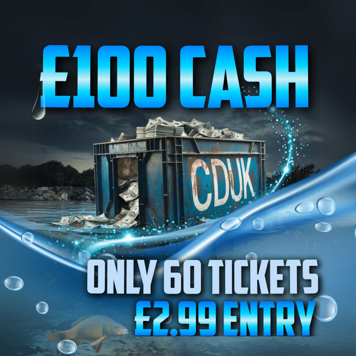 🤑 £100 CASH BOOSTER 🤑 ONLY 60 TICKETS 🤑