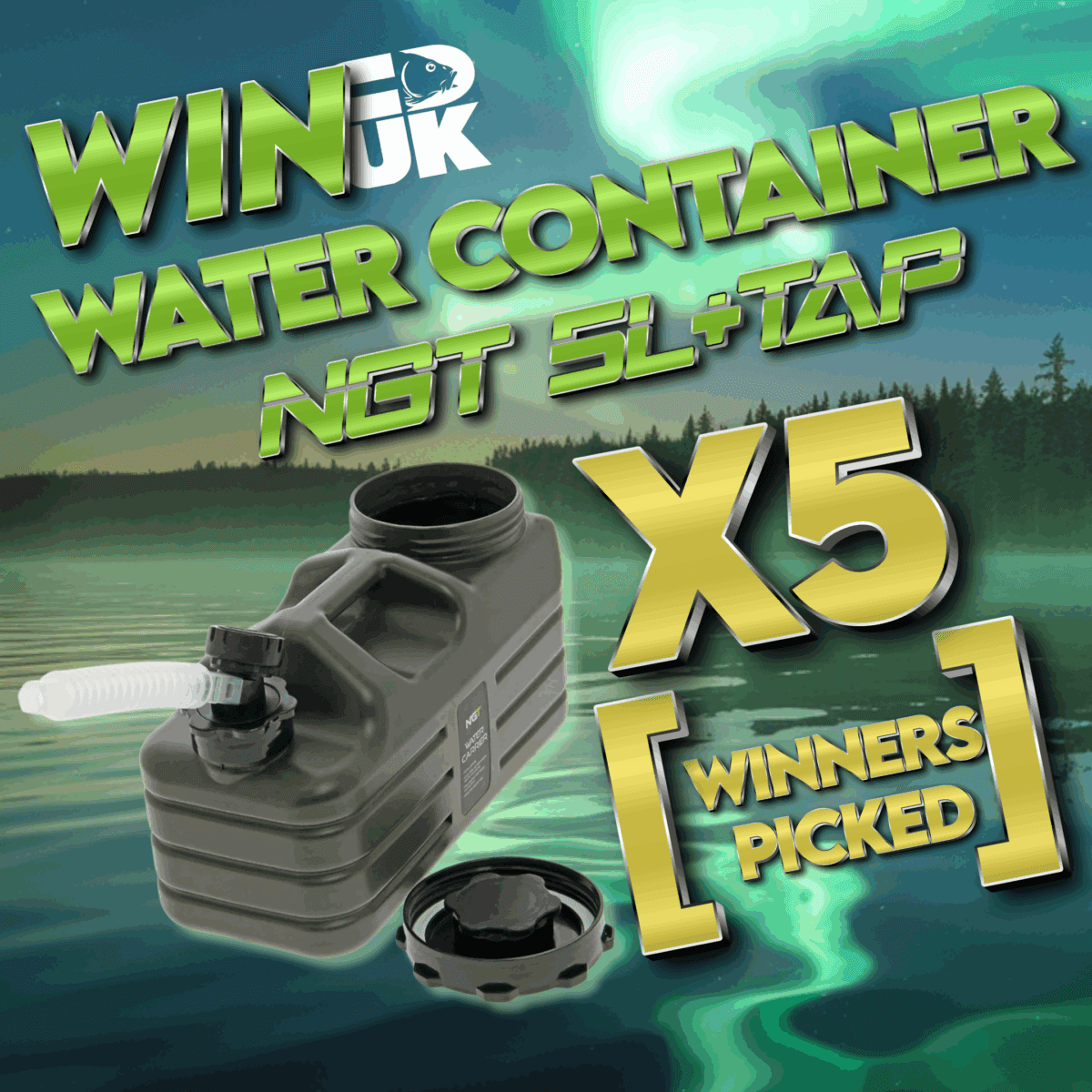 NGT Water Container c/w tap 5 WINNERS PICKED