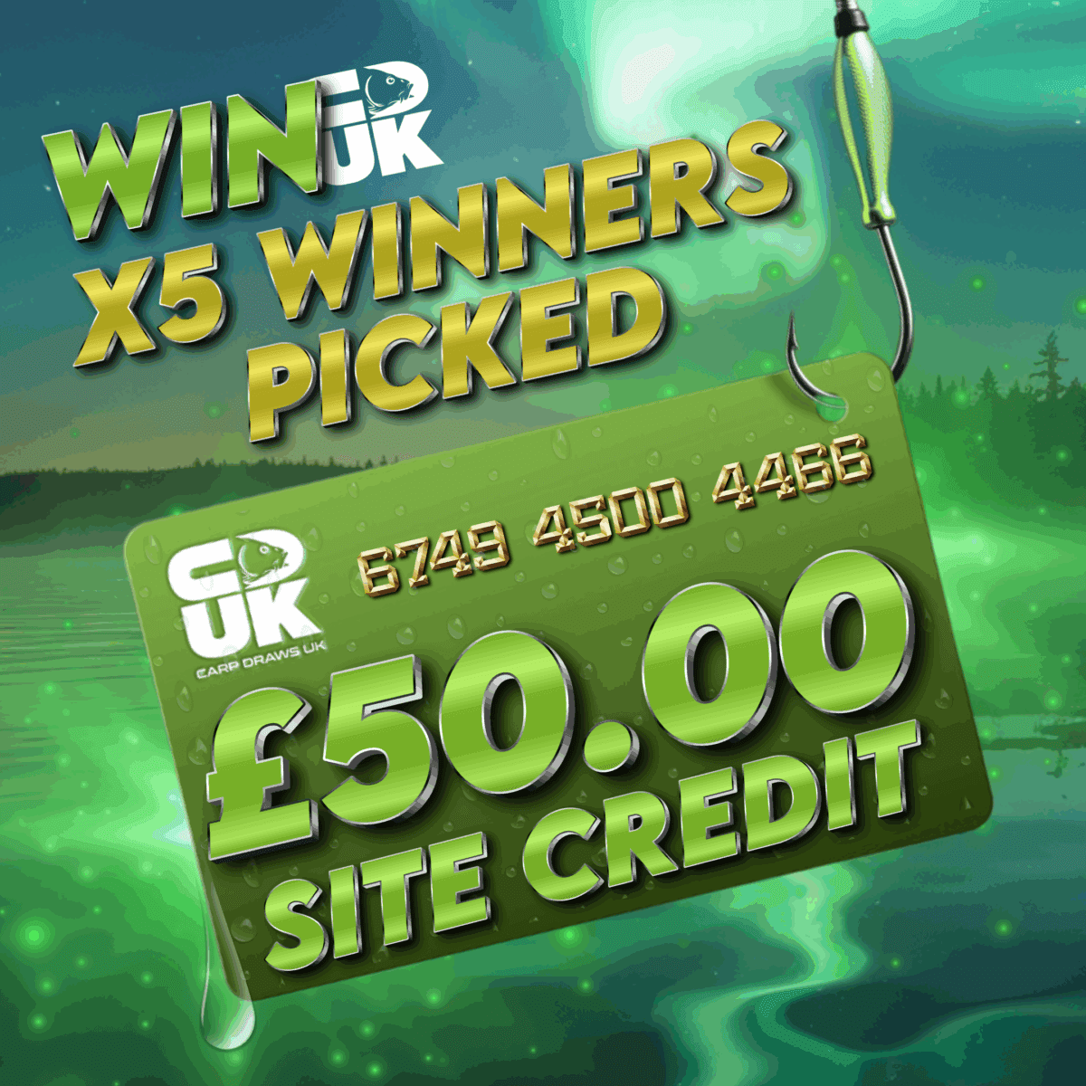 £50 Site Credit (5 Winners picked)
